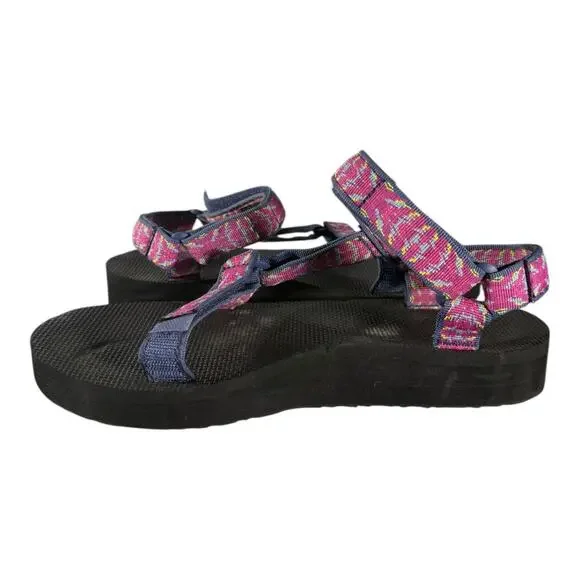 TEVA Triton Raspberry Sorbet Midform Universal Strappy Sandal Women’s Size 10 - Picture 6 of 8